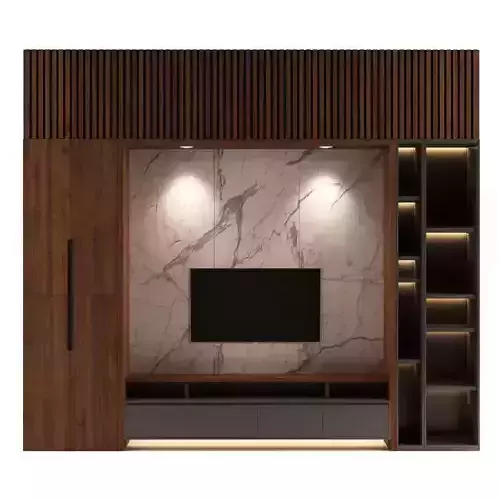 Tivi wall set 5 3D model
