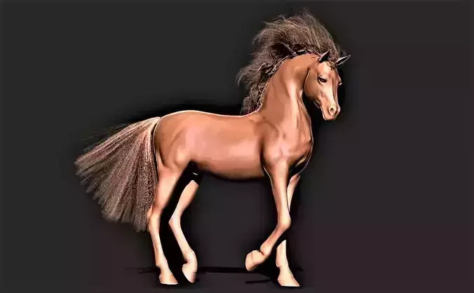 Horse 043 with Hair