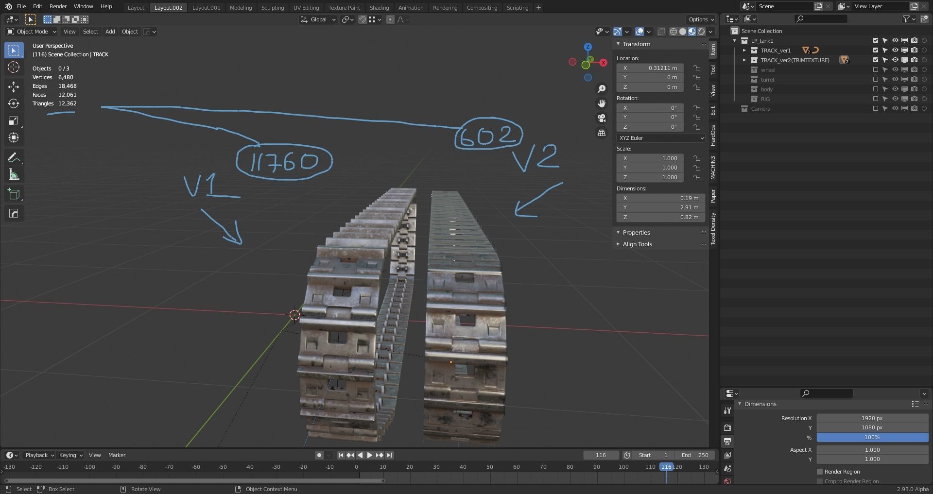 Retro-Futuristic Battle Tank Steel Wanderer Low-poly 3D model_16