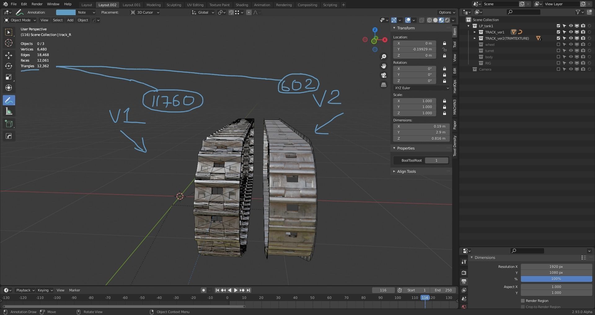 Retro-Futuristic Battle Tank Steel Wanderer Low-poly 3D model_15