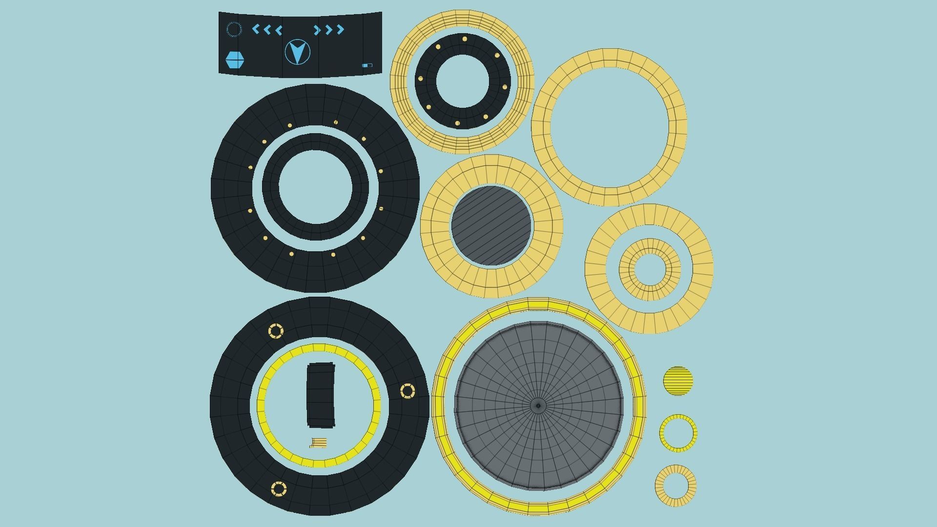 08 Cartoon UFO Collection - SciFi Flying Saucer Asset _53