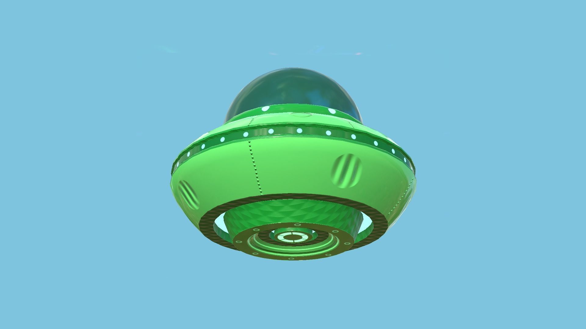 08 Cartoon UFO Collection - SciFi Flying Saucer Asset _41