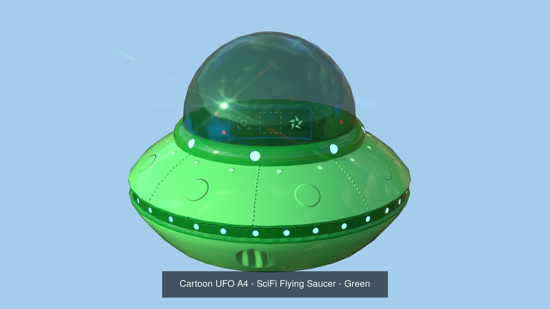 08 Cartoon UFO Collection - SciFi Flying Saucer Asset _5