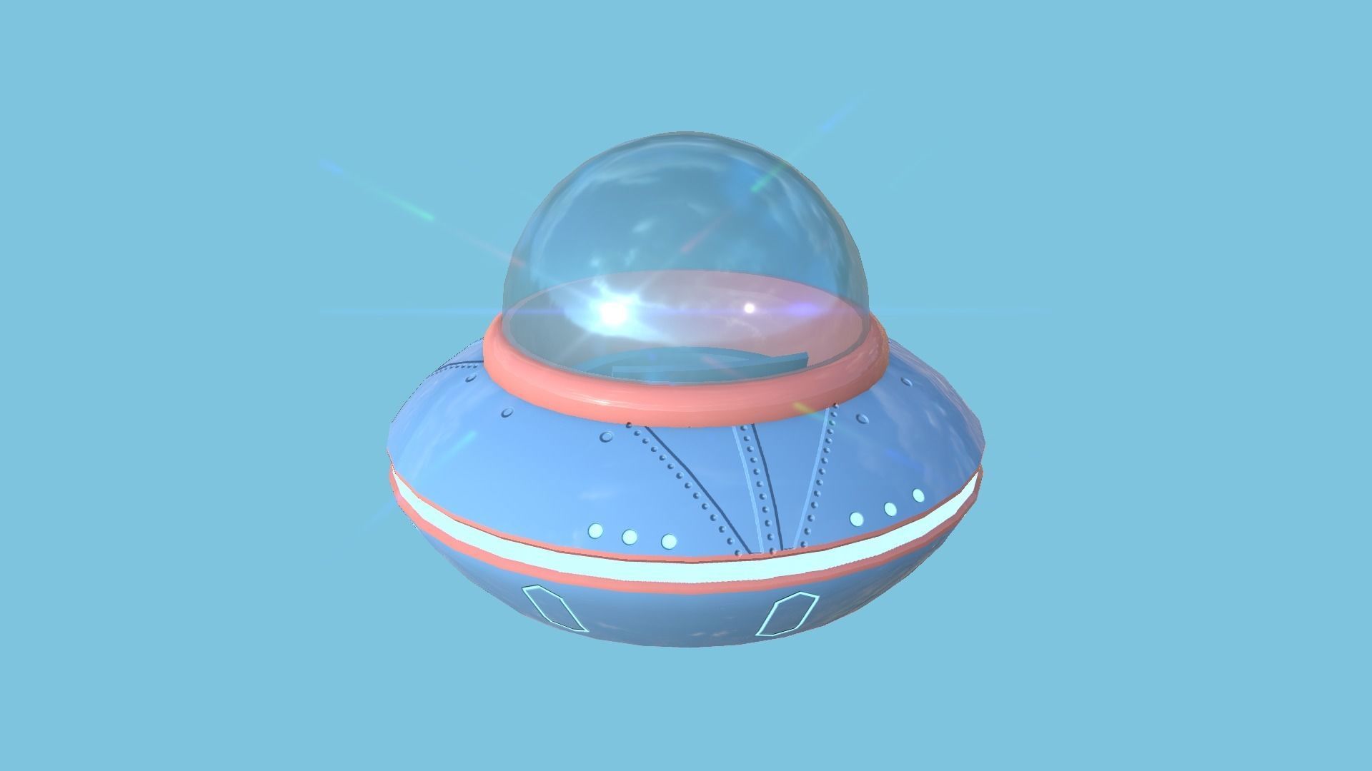 08 Cartoon UFO Collection - SciFi Flying Saucer Asset _28