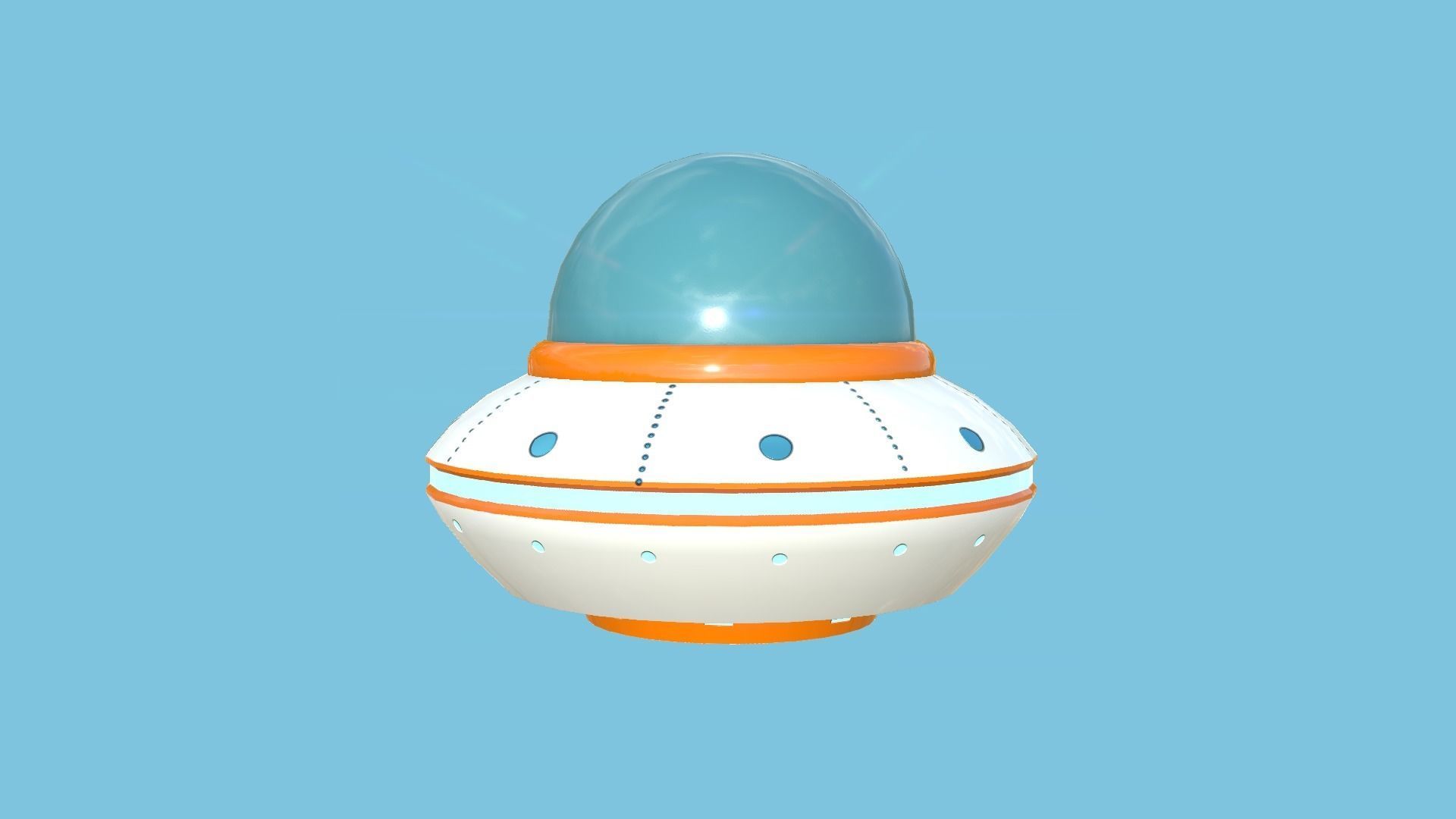 08 Cartoon UFO Collection - SciFi Flying Saucer Asset _17