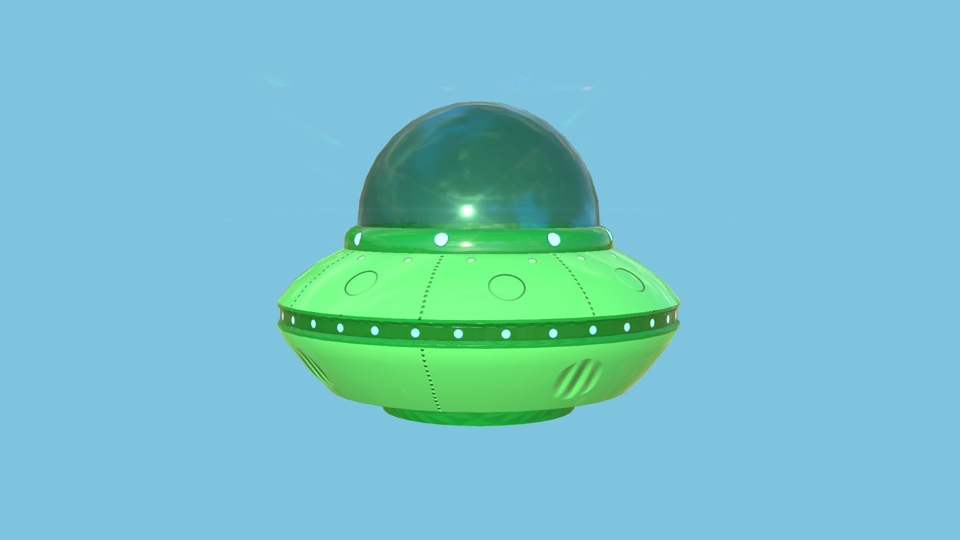 08 Cartoon UFO Collection - SciFi Flying Saucer Asset _38
