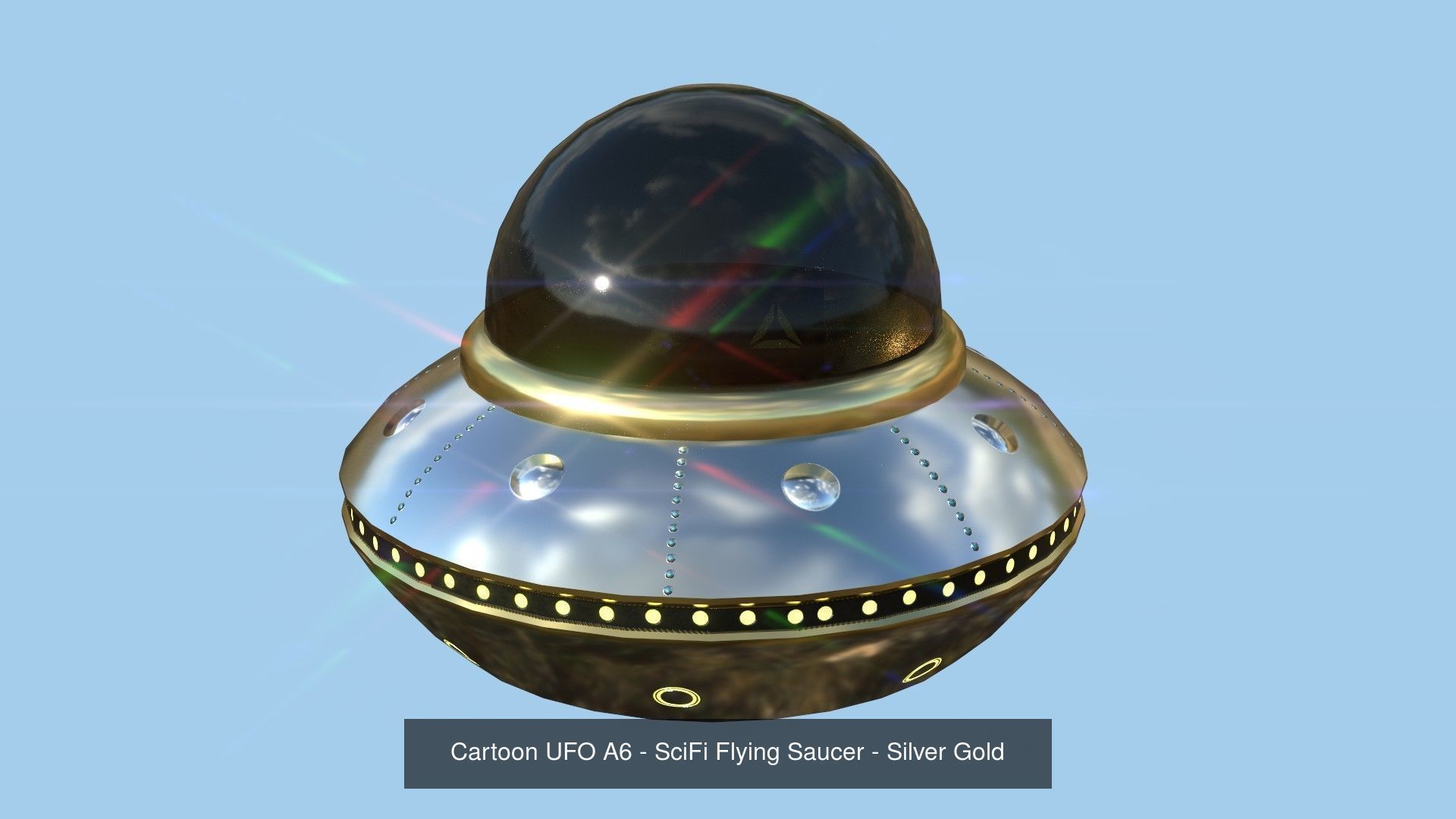 08 Cartoon UFO Collection - SciFi Flying Saucer Asset _7