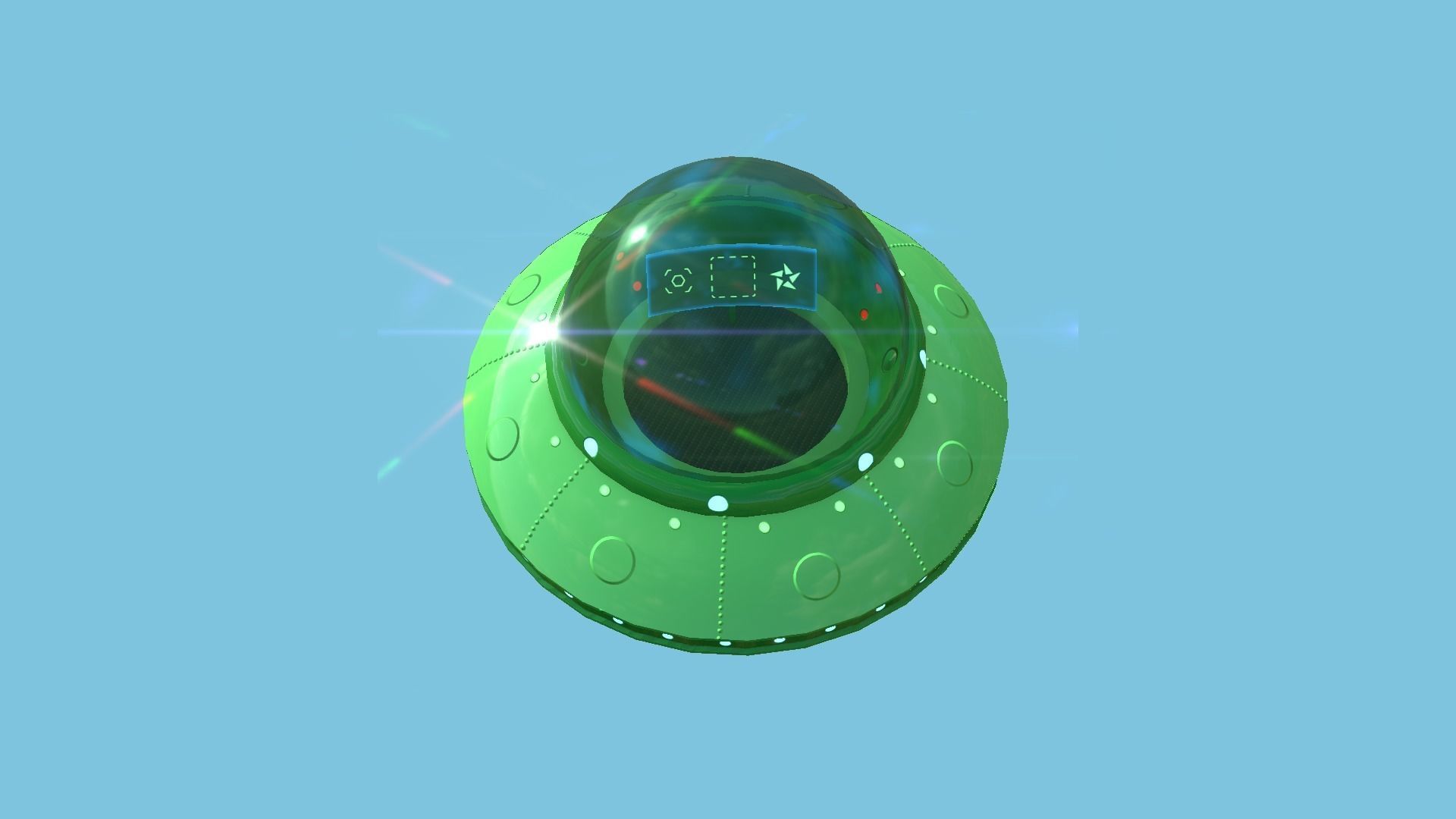 08 Cartoon UFO Collection - SciFi Flying Saucer Asset _37