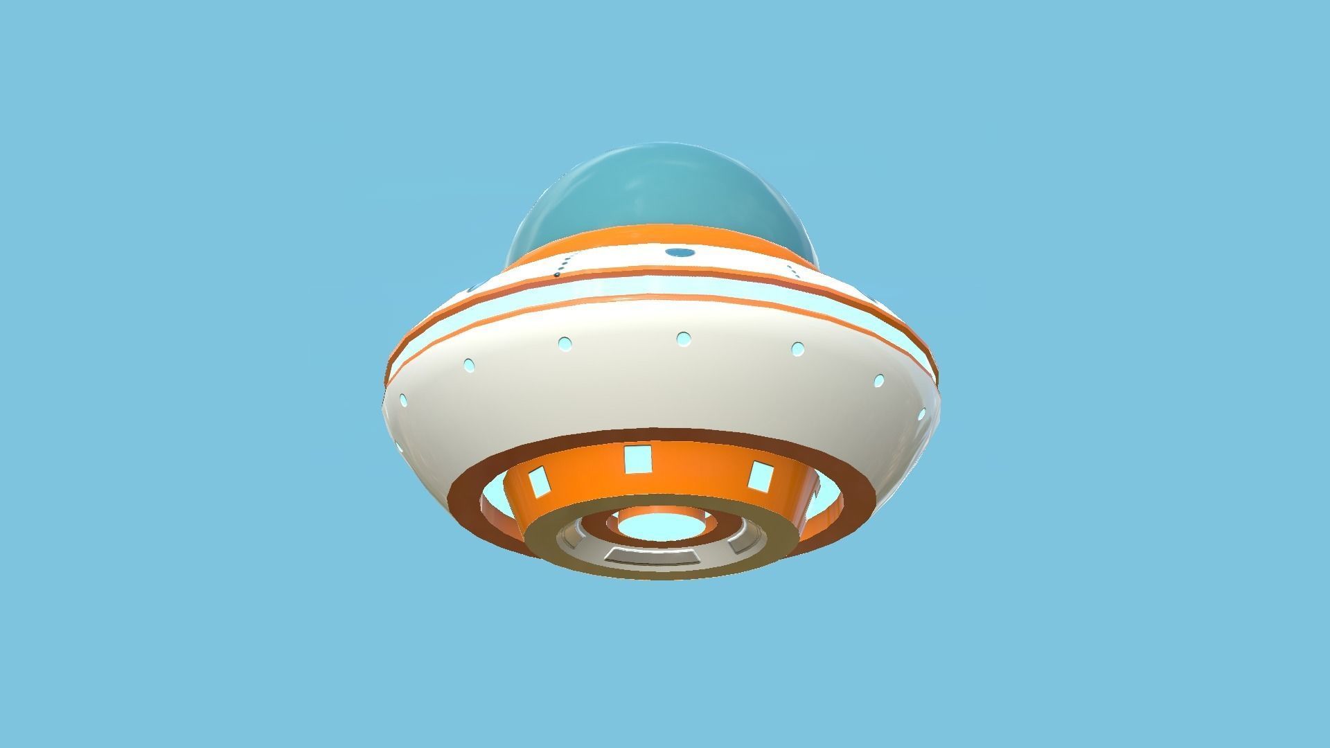 08 Cartoon UFO Collection - SciFi Flying Saucer Asset _19