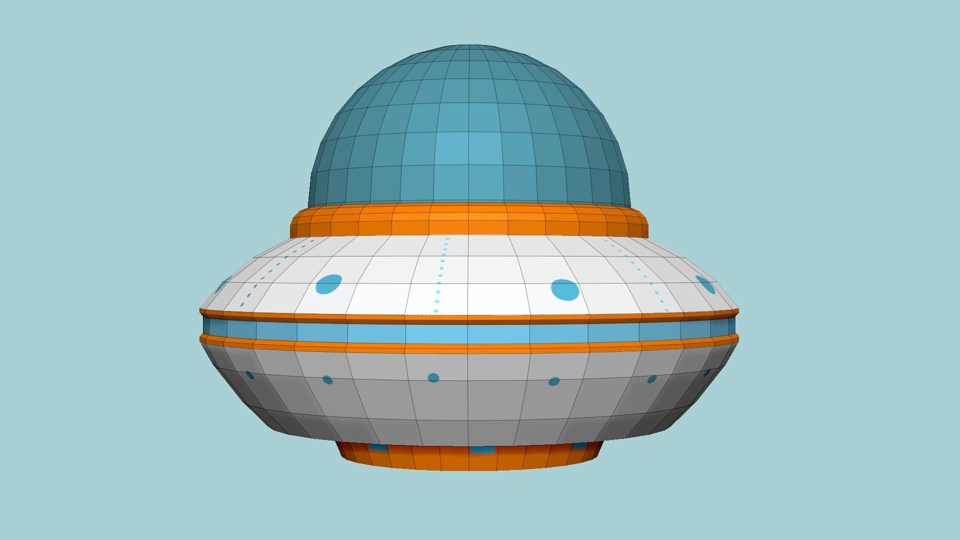 08 Cartoon UFO Collection - SciFi Flying Saucer Asset _54