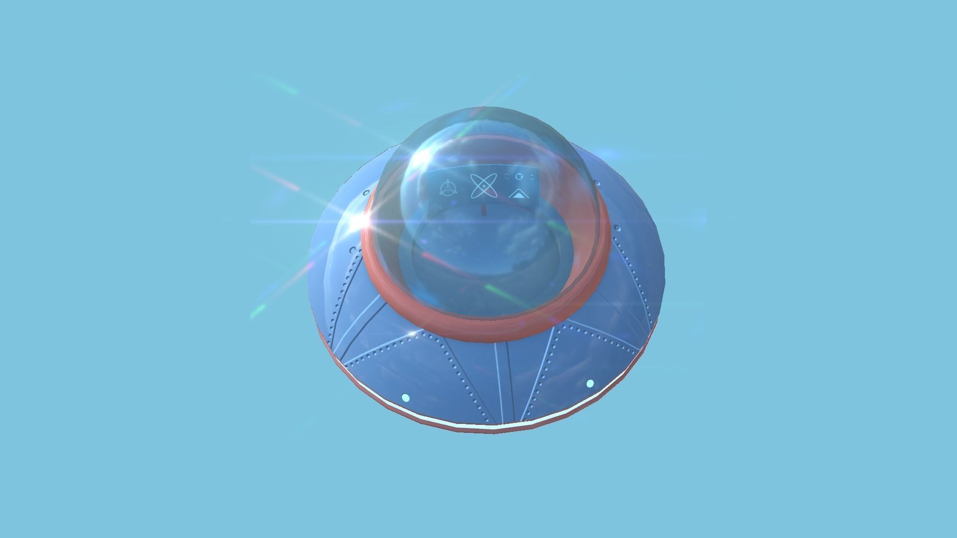 08 Cartoon UFO Collection - SciFi Flying Saucer Asset _29