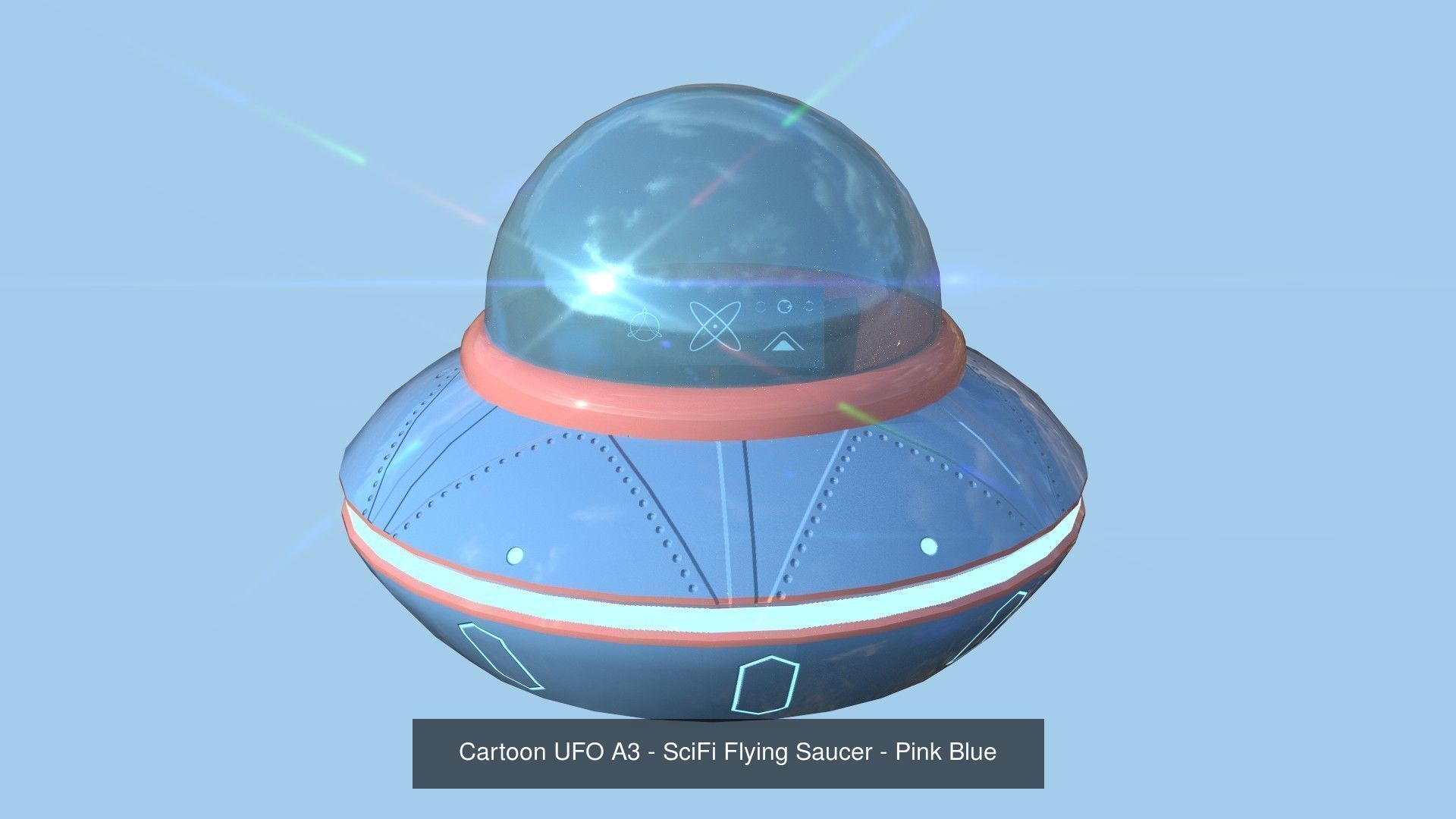 08 Cartoon UFO Collection - SciFi Flying Saucer Asset _4