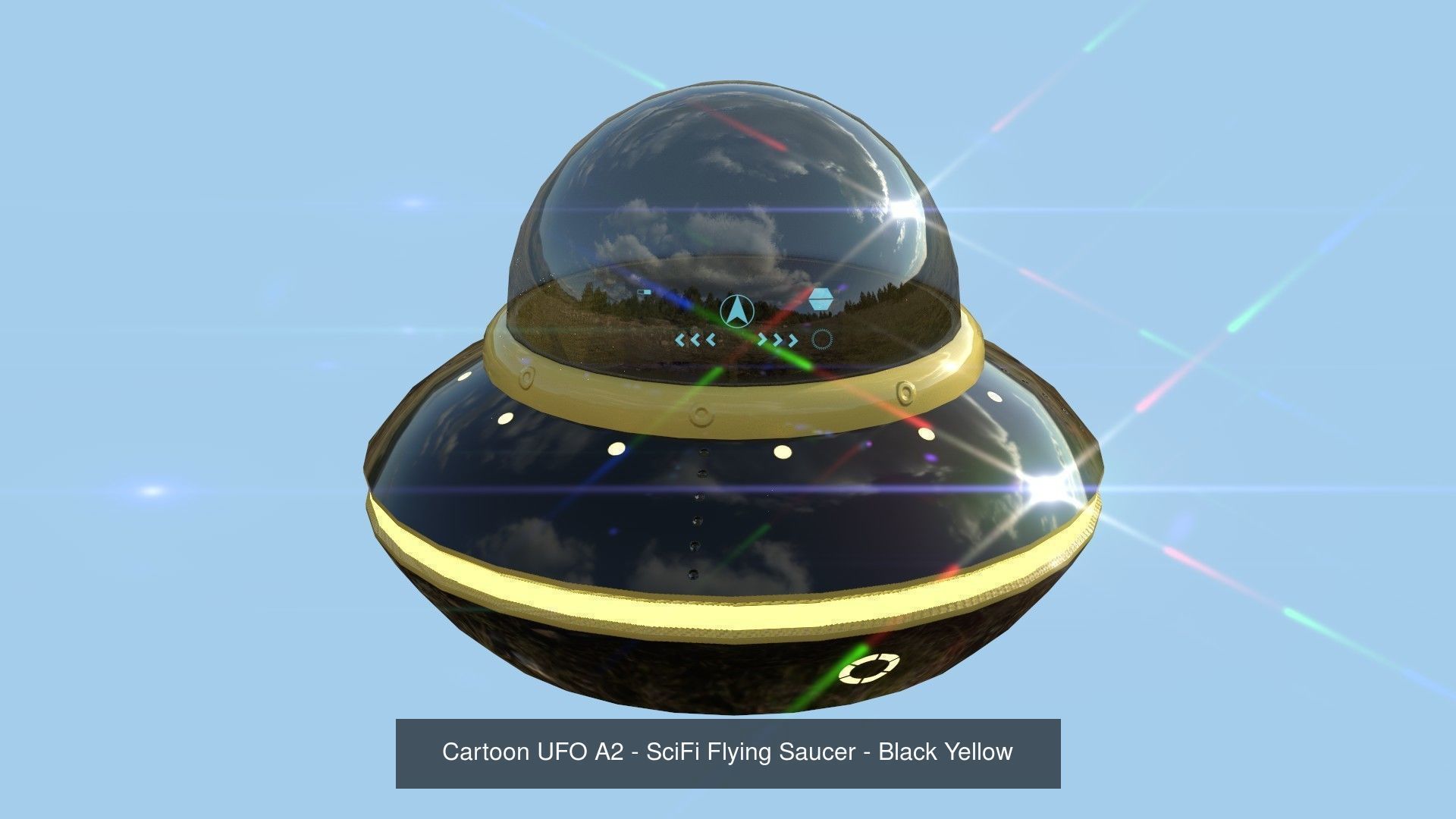 08 Cartoon UFO Collection - SciFi Flying Saucer Asset _3