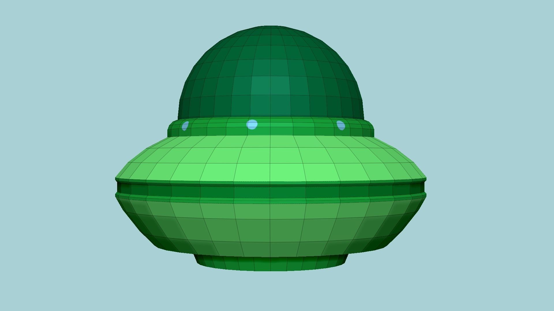 08 Cartoon UFO Collection - SciFi Flying Saucer Asset _59