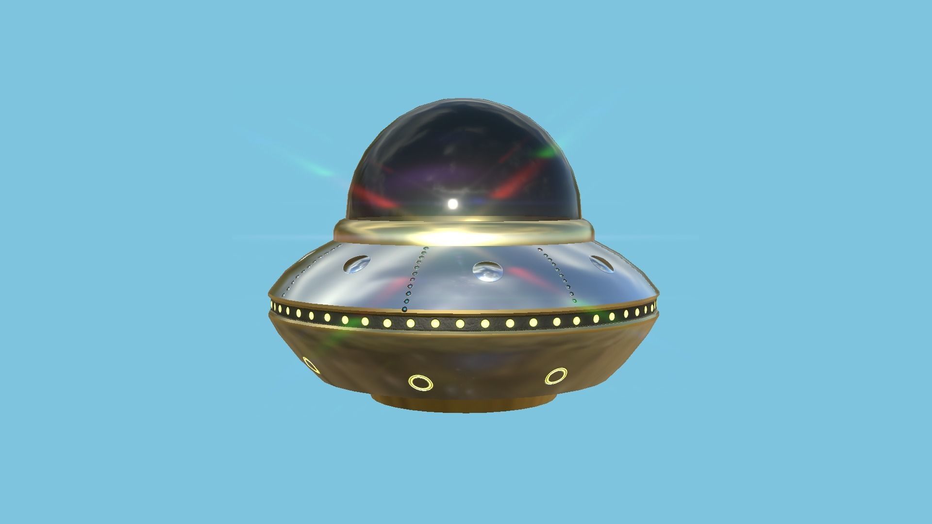 08 Cartoon UFO Collection - SciFi Flying Saucer Asset _35