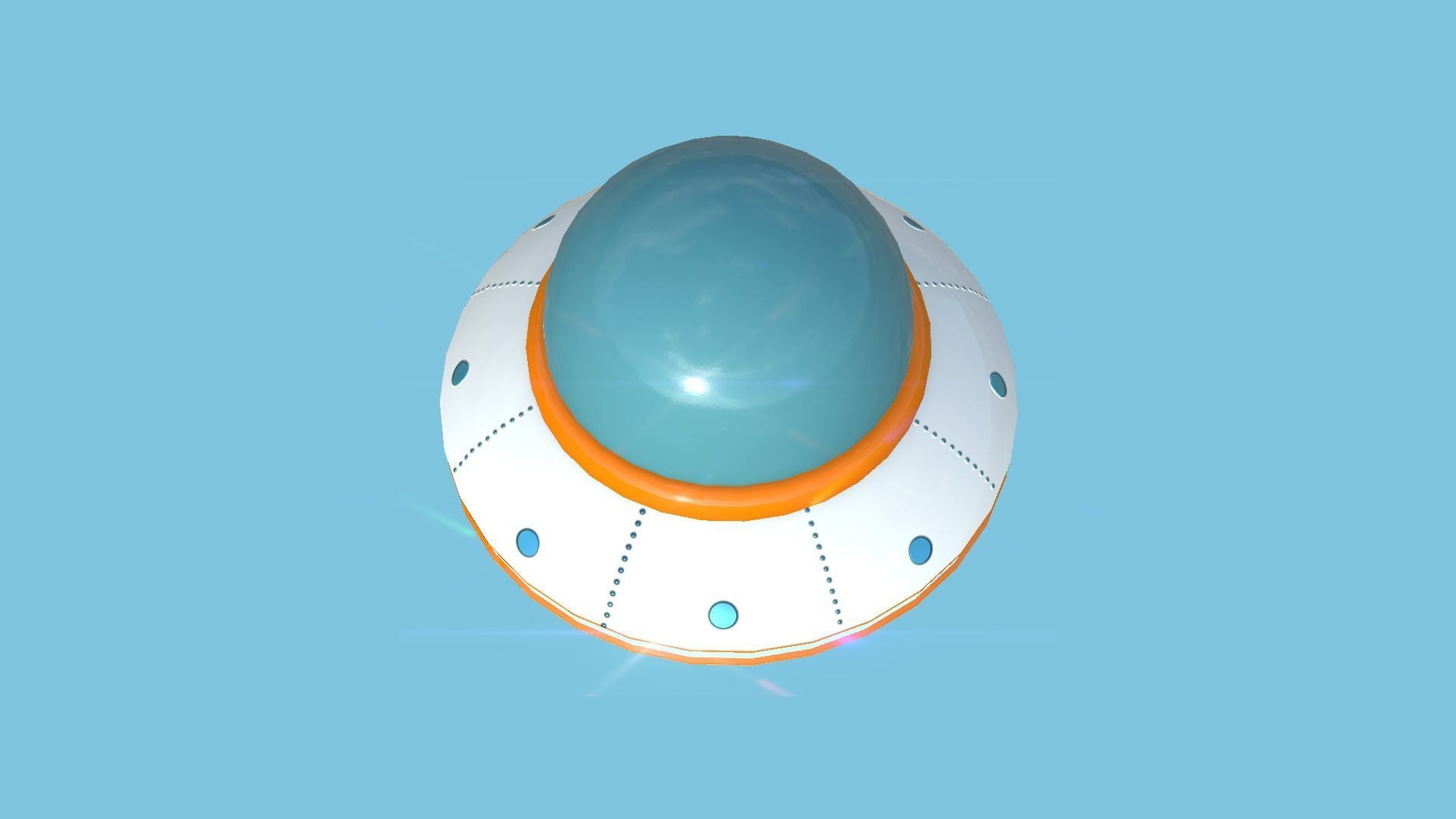 08 Cartoon UFO Collection - SciFi Flying Saucer Asset _22