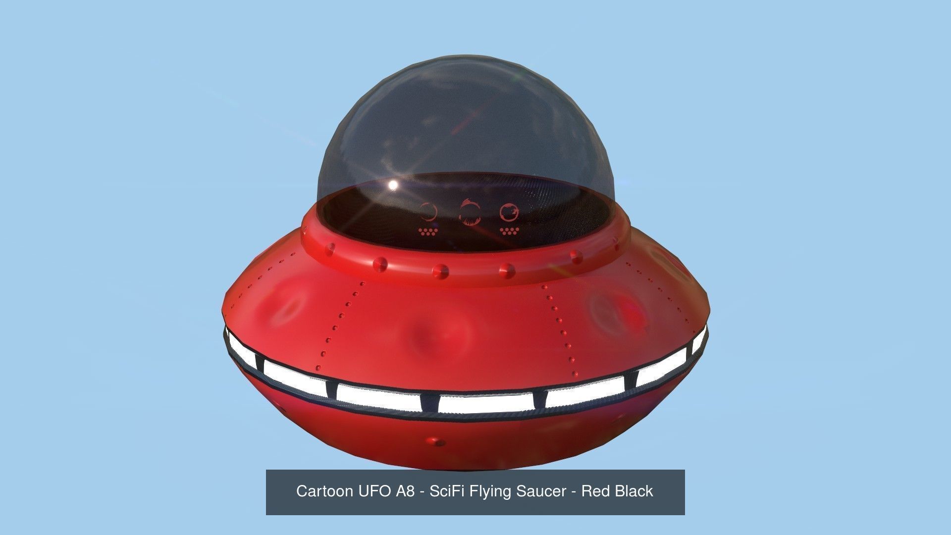 08 Cartoon UFO Collection - SciFi Flying Saucer Asset _9