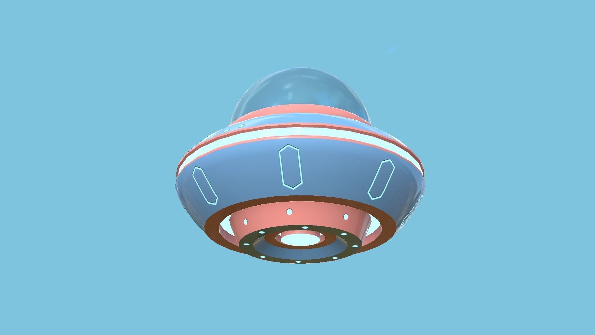 08 Cartoon UFO Collection - SciFi Flying Saucer Asset _31