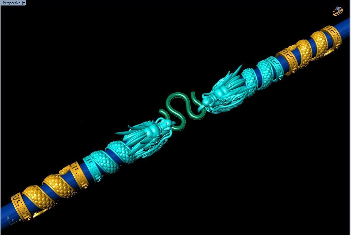 Dragon necklace - Dragon pendant - Wrap leather cord - N843 3D print model_4