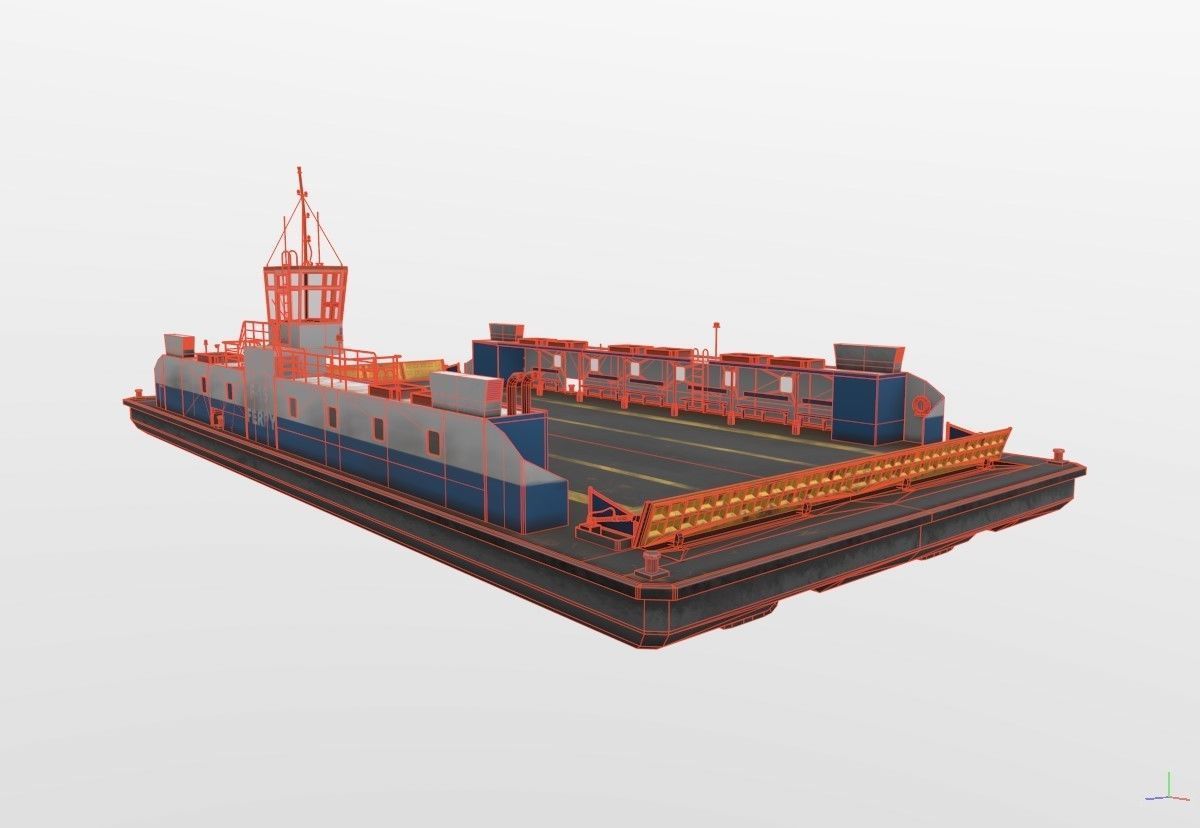 Ferry F-15 Low-poly 3D model_8