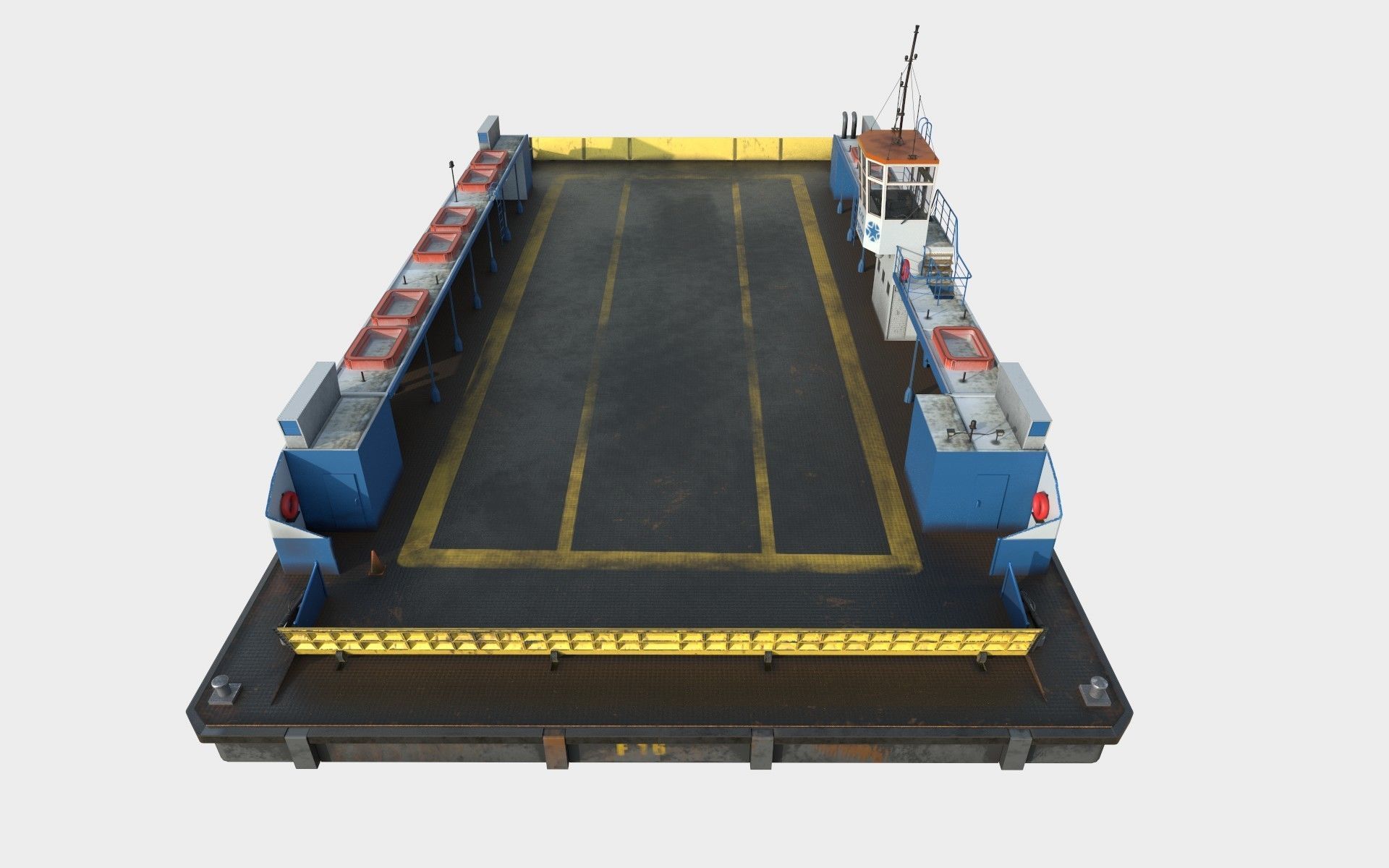 Ferry F-15 Low-poly 3D model_5