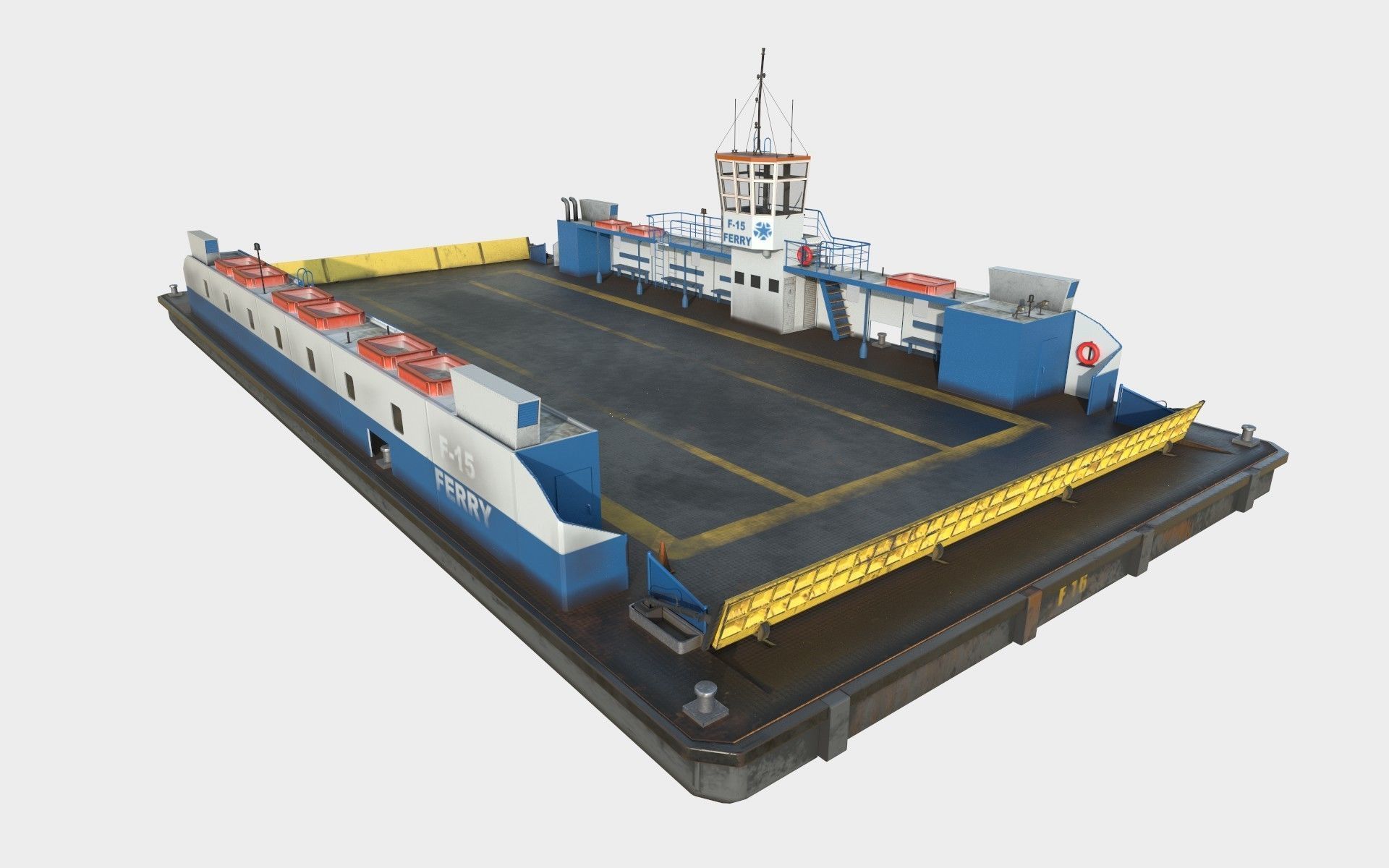 Ferry F-15 Low-poly 3D model_2