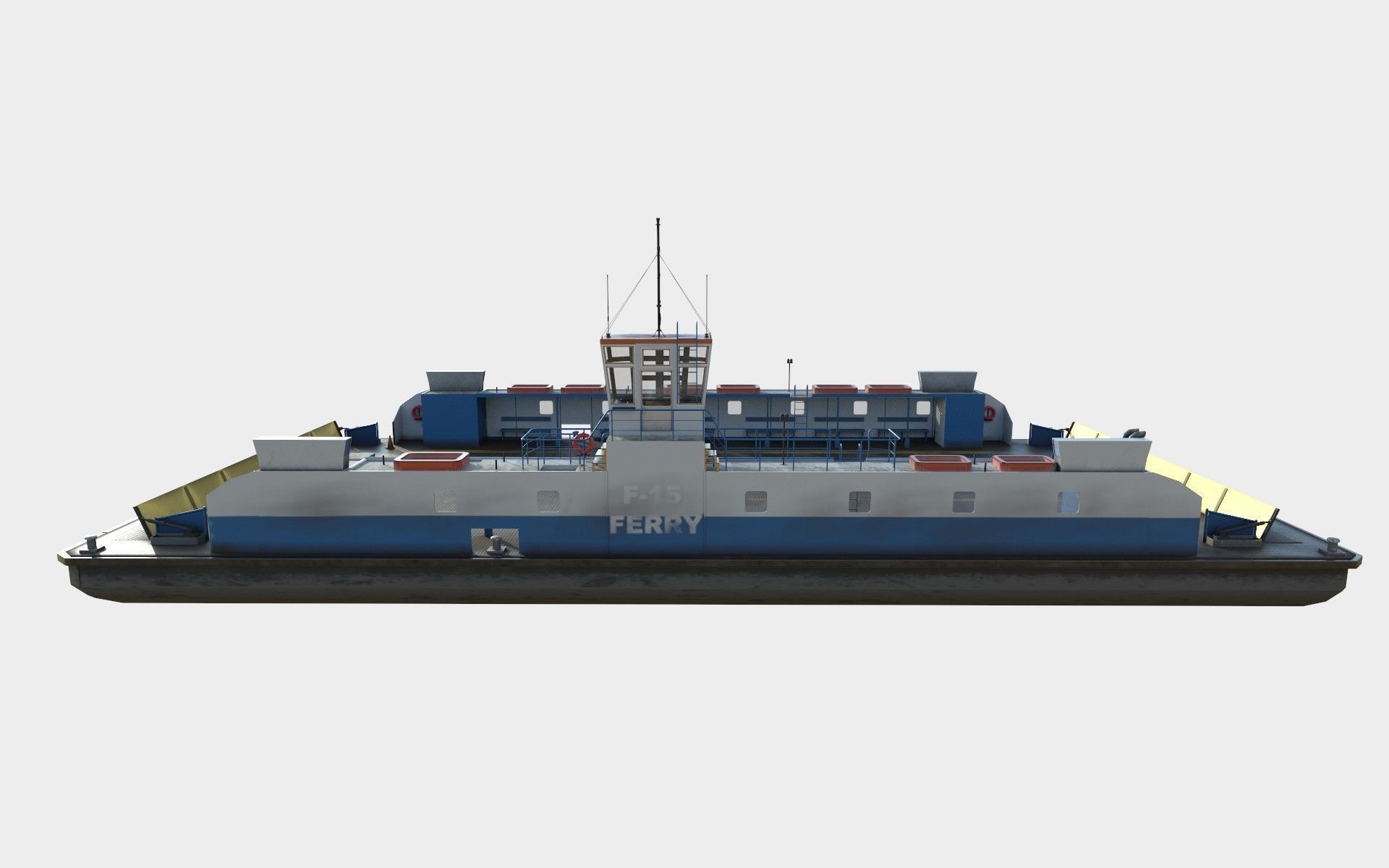 Ferry F-15 Low-poly 3D model_4