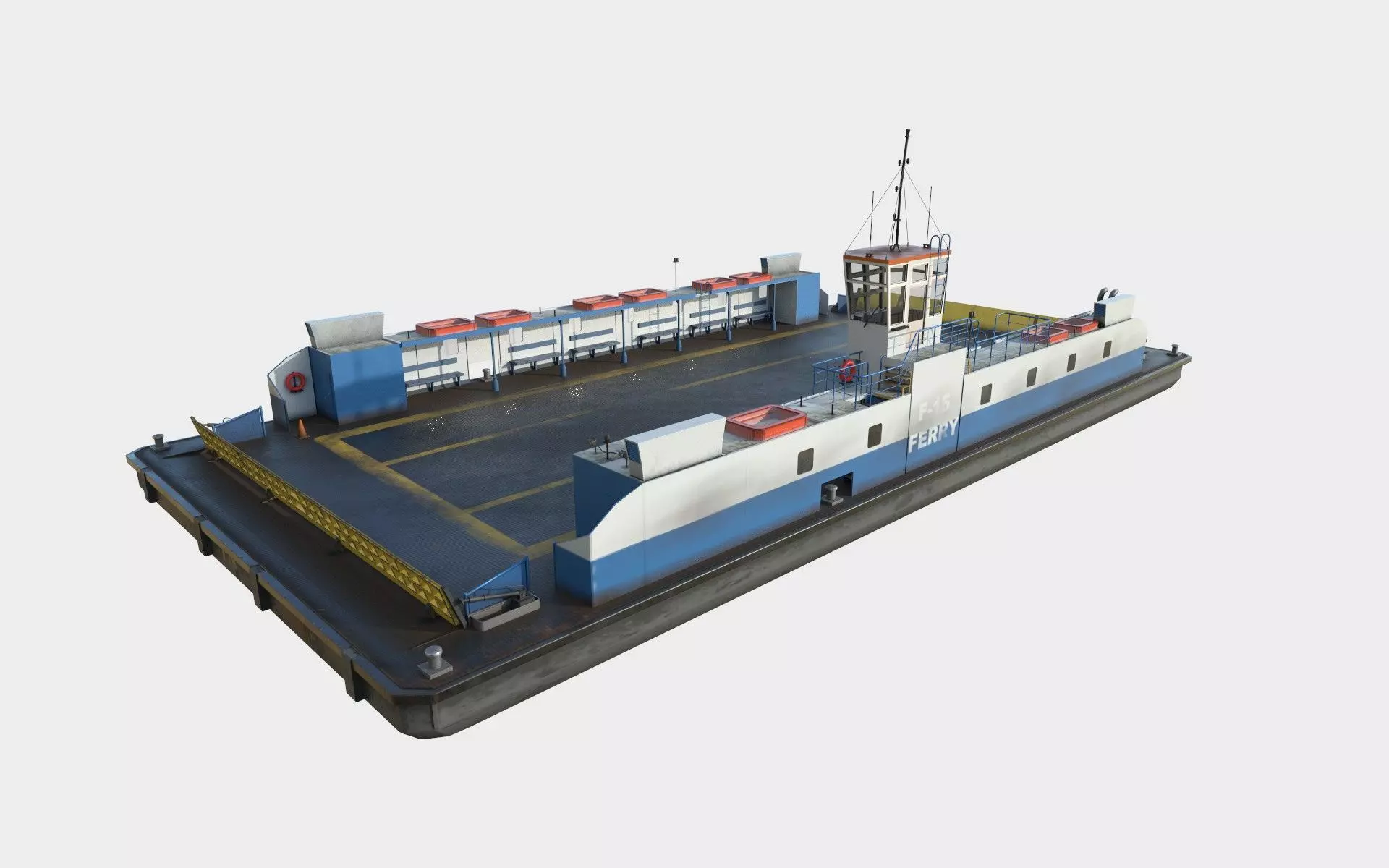 Ferry F-15 Low-poly 3D model_0