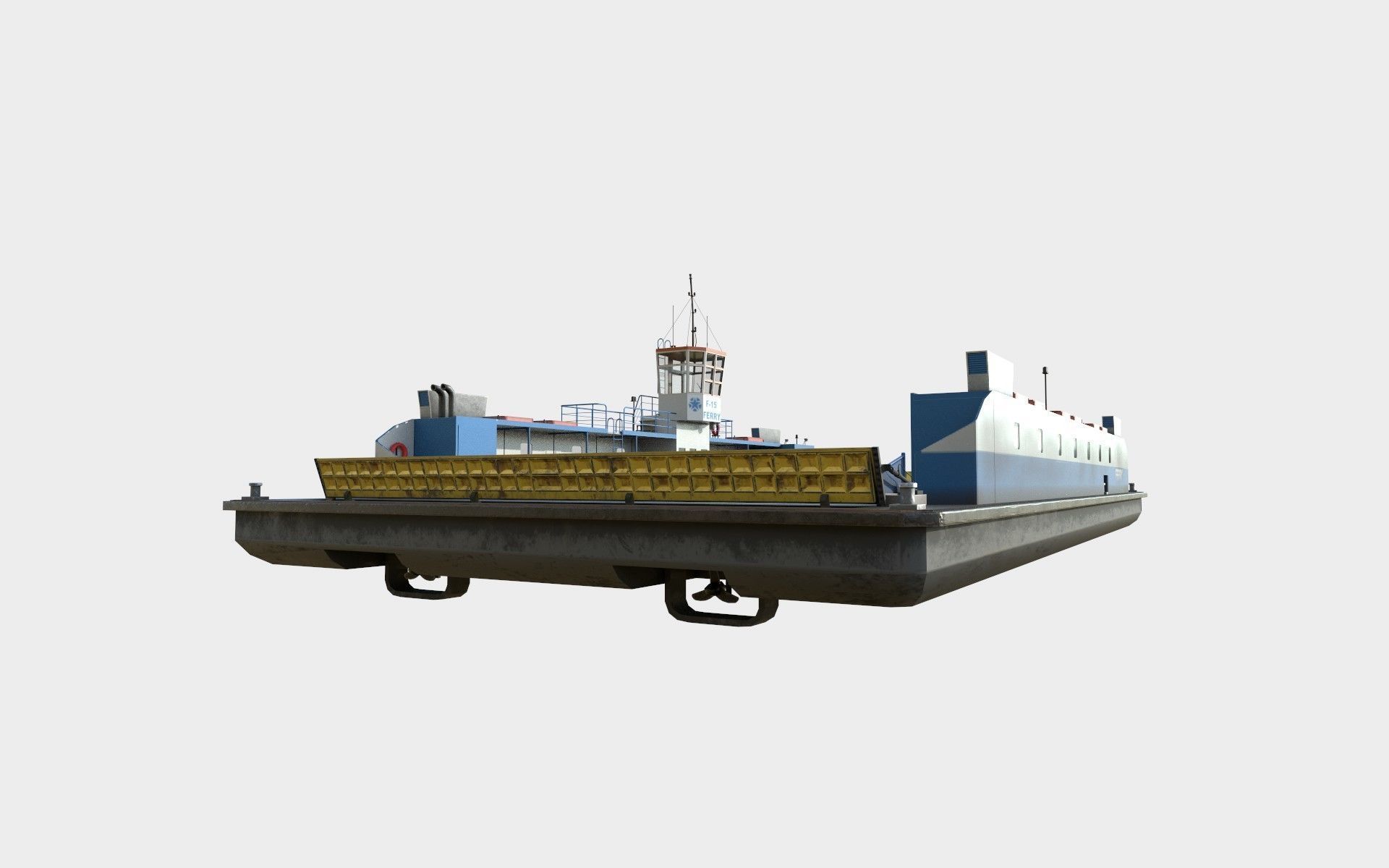 Ferry F-15 Low-poly 3D model_6