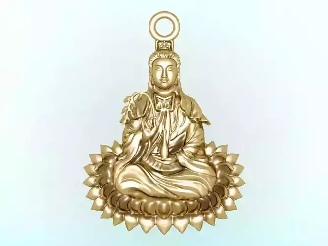 Buddha Guanyin Pendant - Buddha Pendant - N943