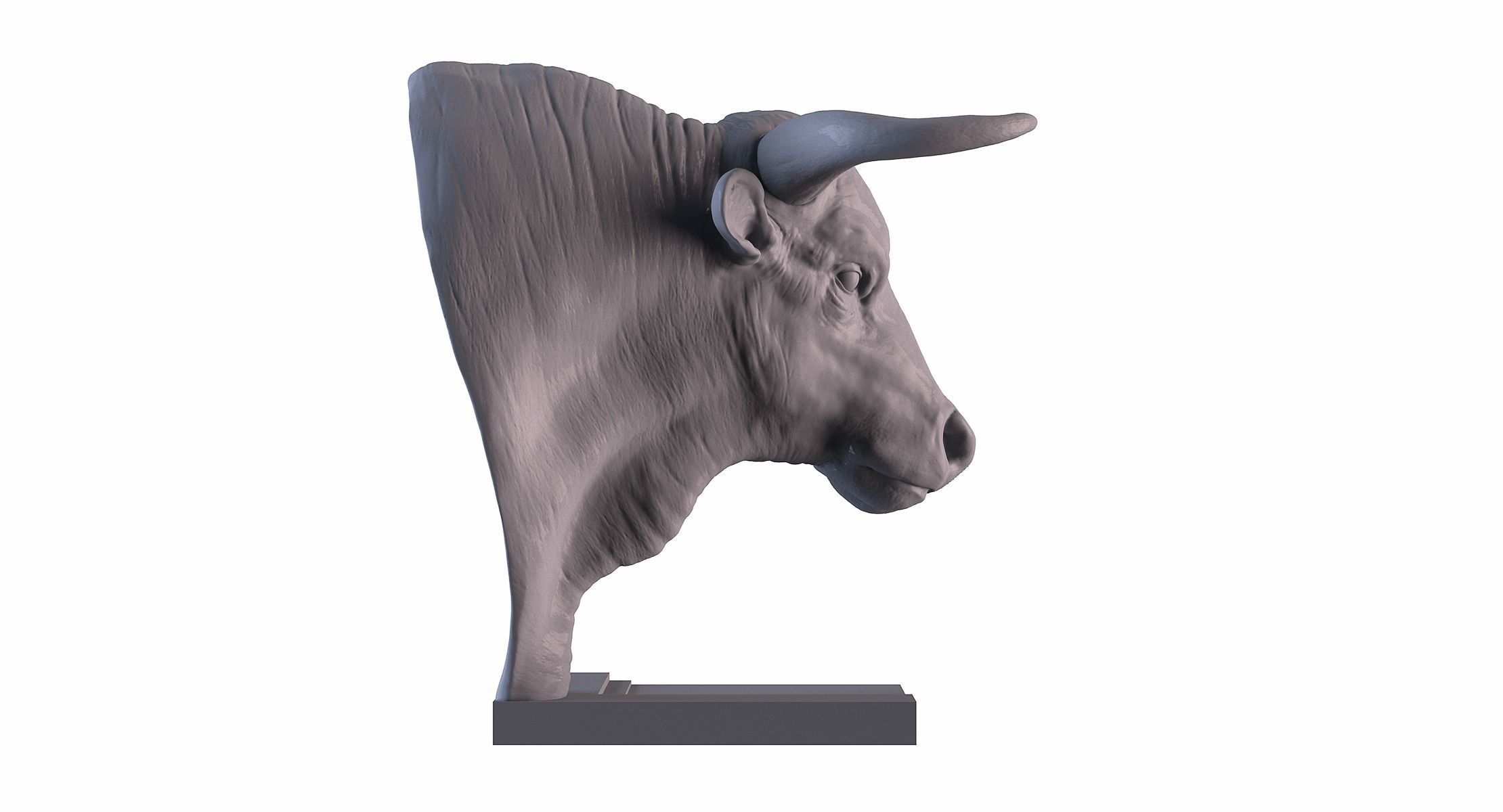 Head Bull 3D print model_3