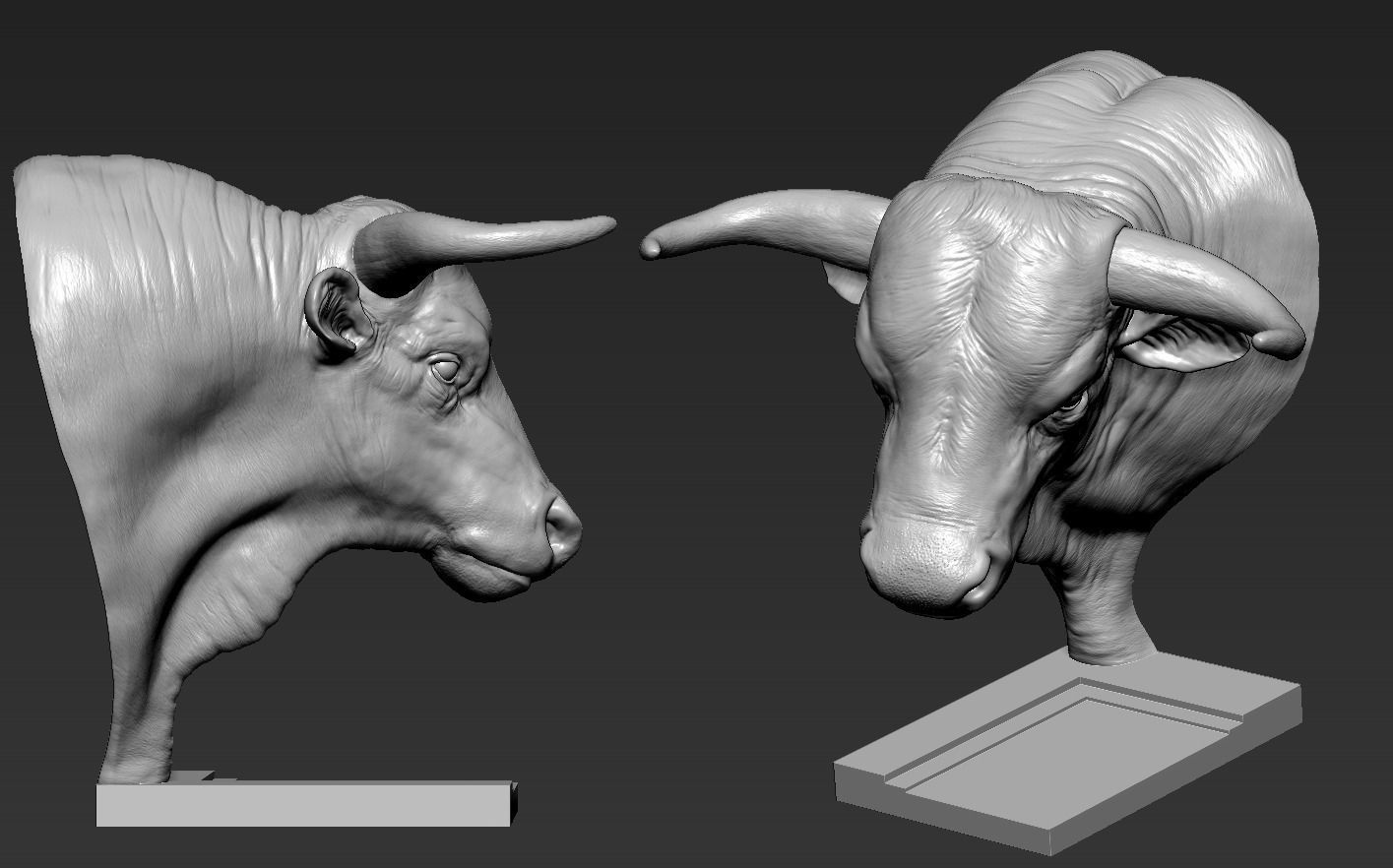 Head Bull 3D print model_9