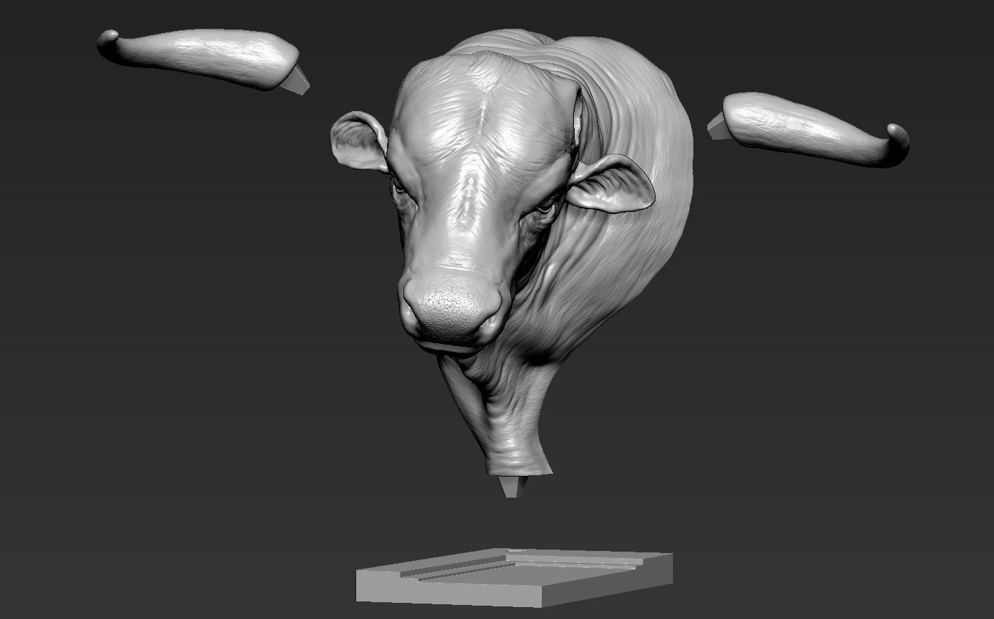 Head Bull 3D print model_14