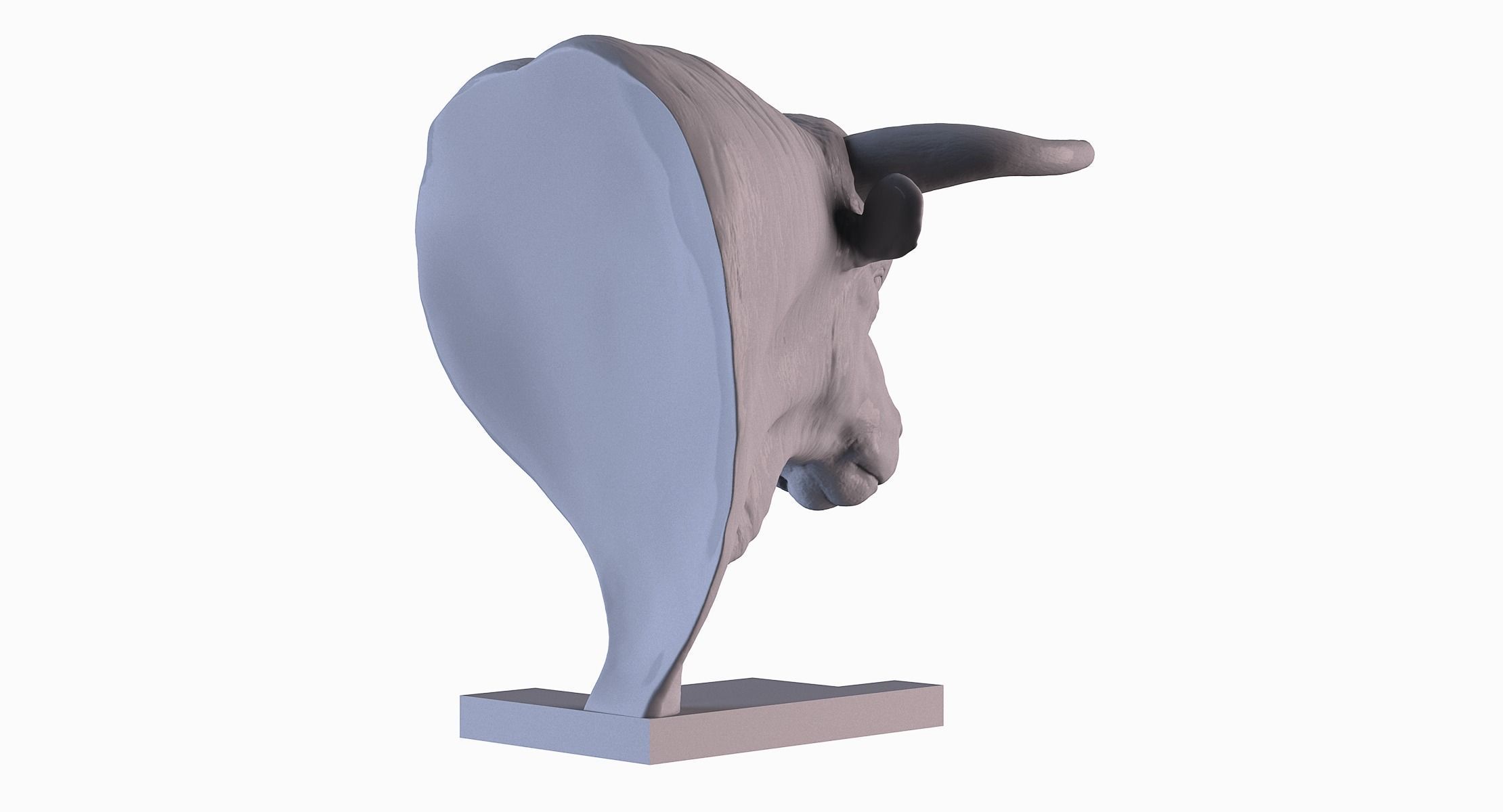 Head Bull 3D print model_4