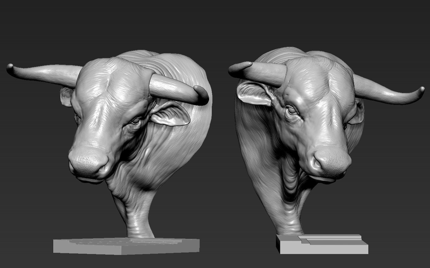 Head Bull 3D print model_8