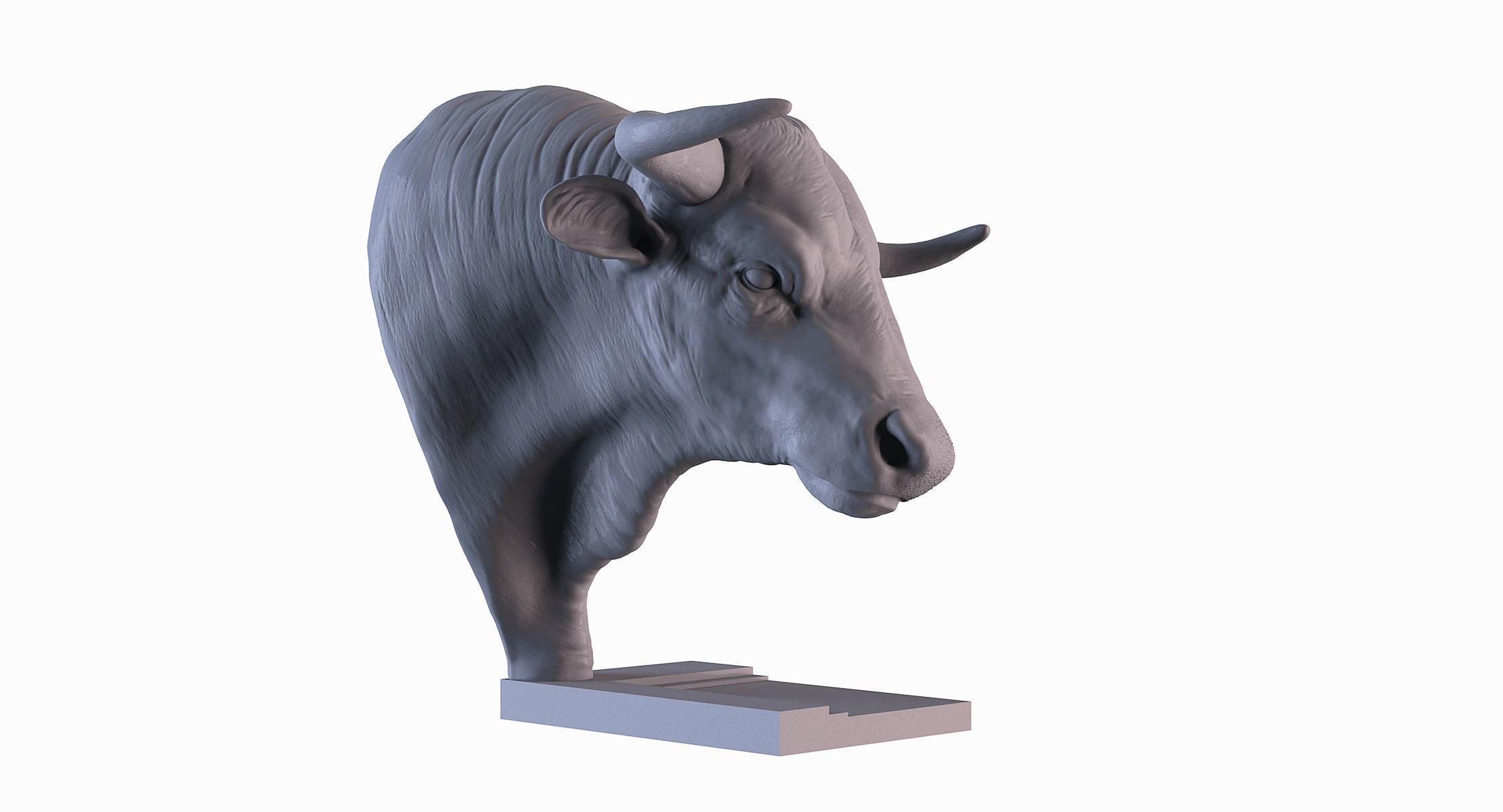 Head Bull 3D print model_2