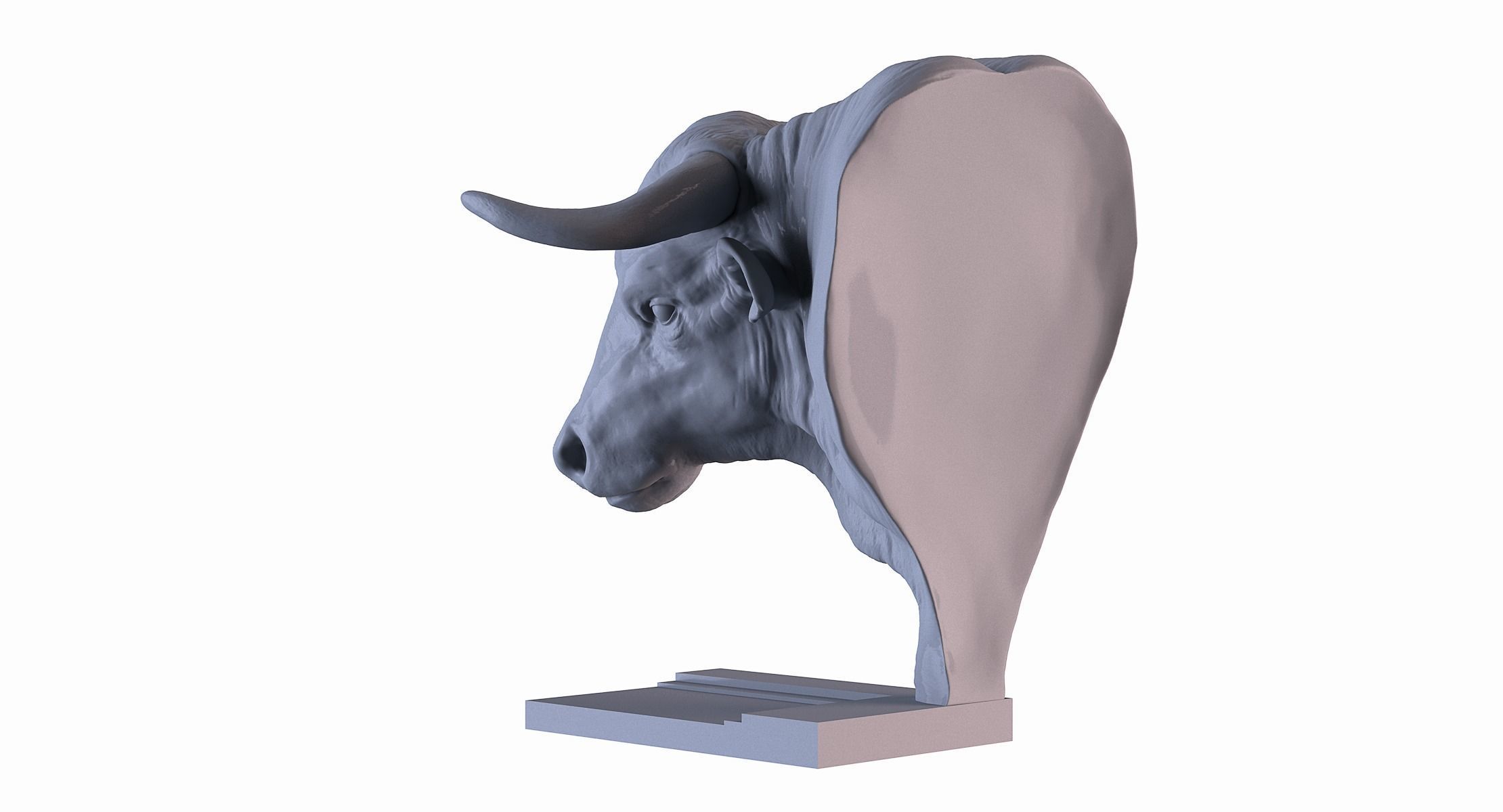 Head Bull 3D print model_5