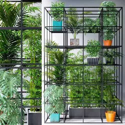 Wall Grid Plant Pot 8 3D model