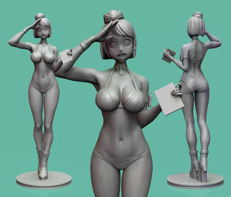 Sexy Stewardess 3D print model_0