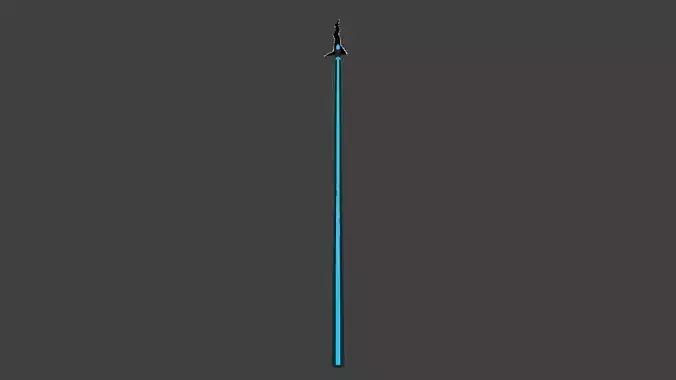 Lance-5 black and blue Low-poly 3D model