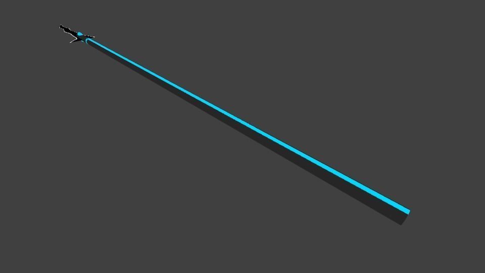 Lance-5 black and blue Low-poly 3D model_6