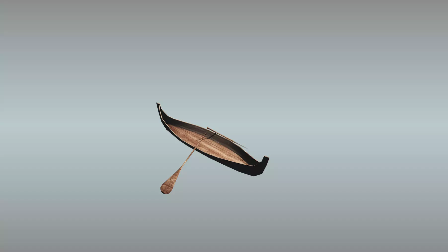 Boat Low Poly canoe Free low-poly 3D model