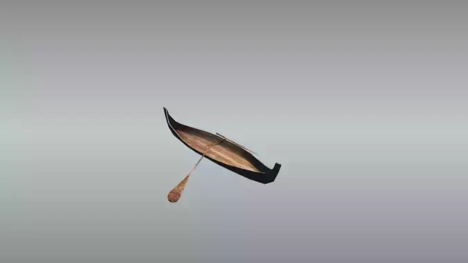 Boat Low Poly canoe