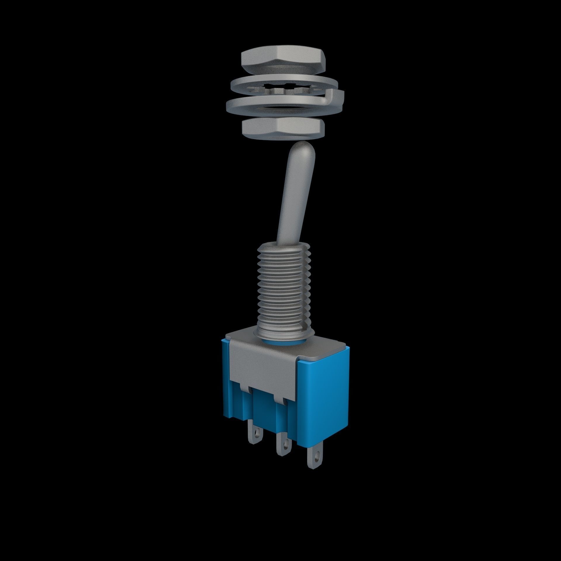 Toggle switch 3D model_4
