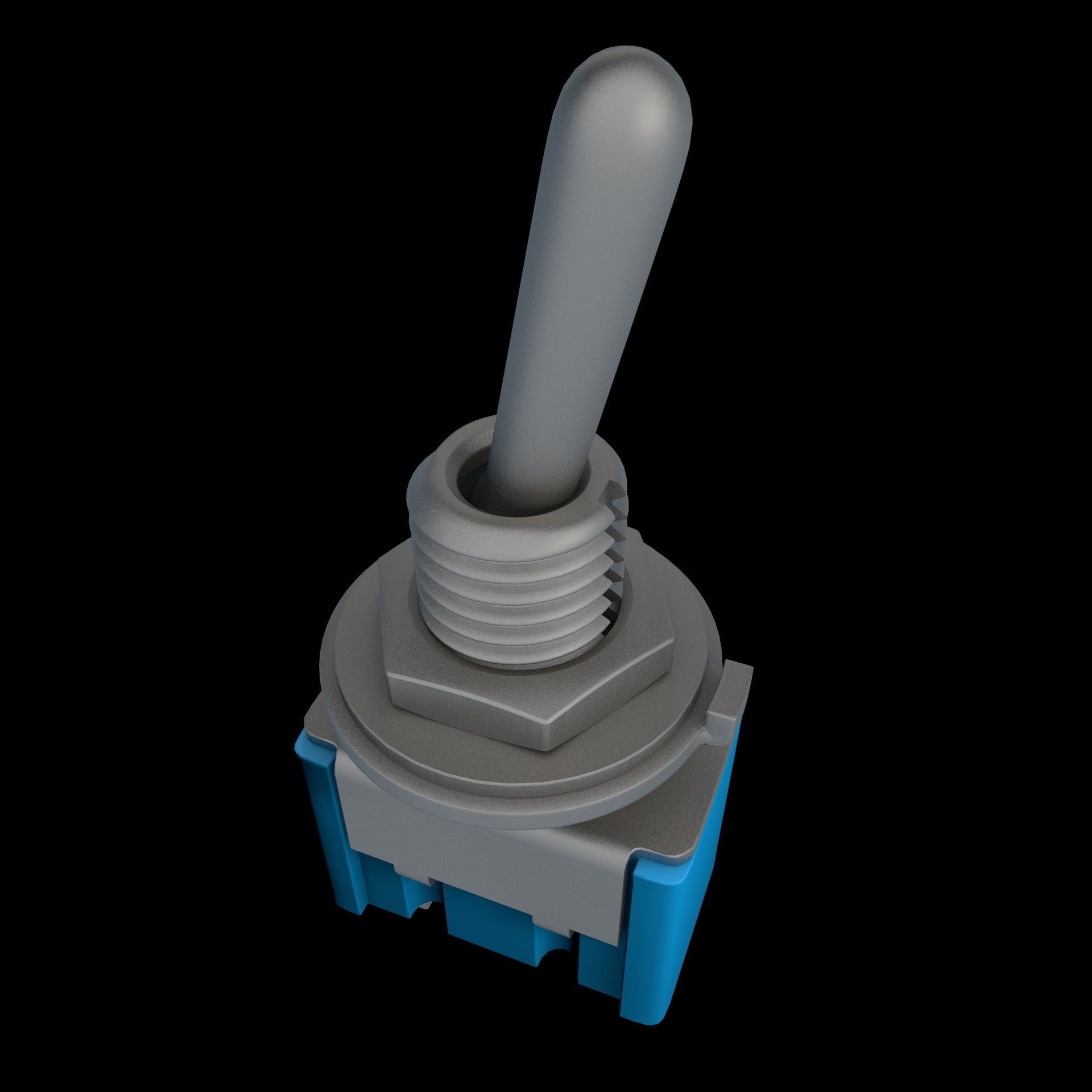 Toggle switch 3D model_1