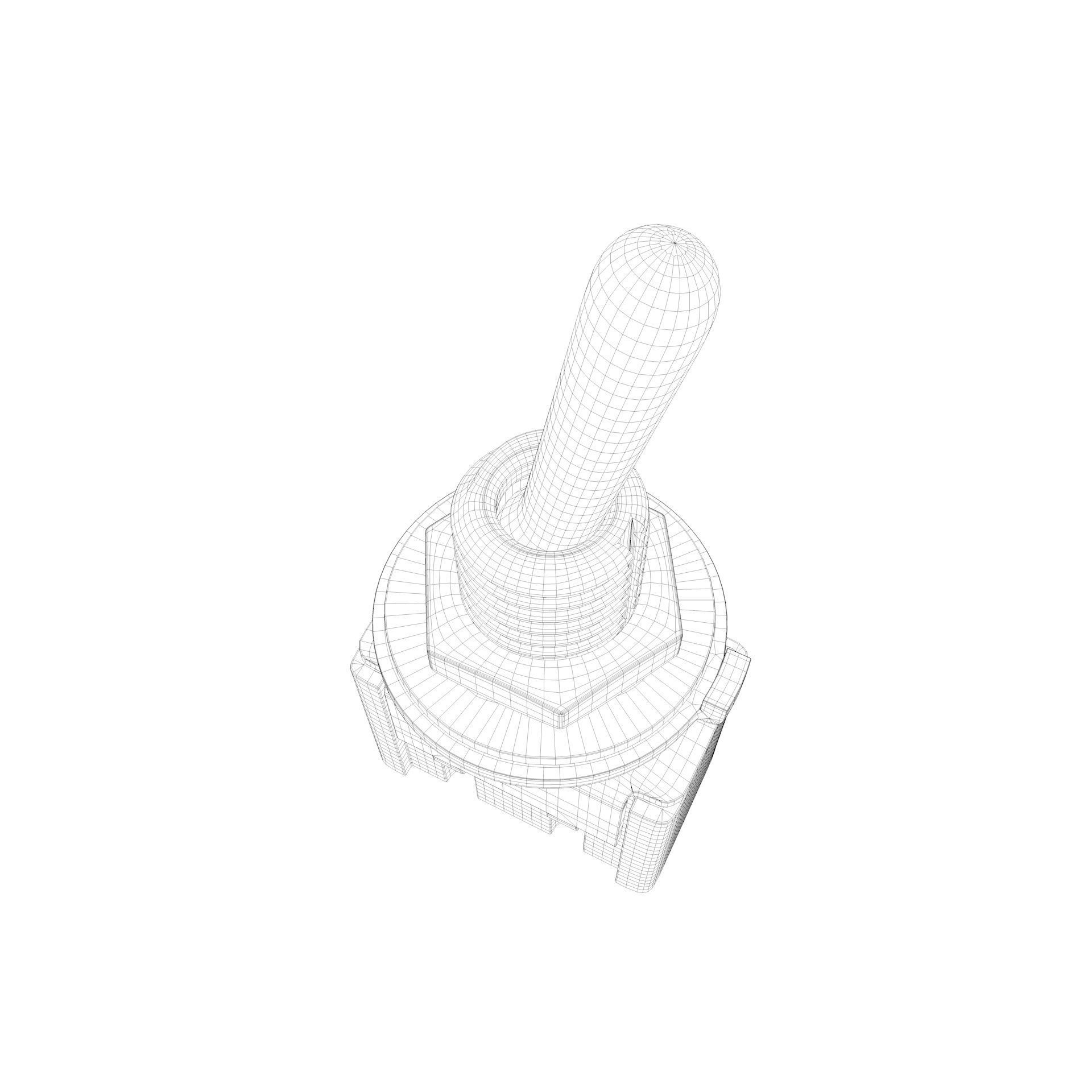 Toggle switch 3D model_6