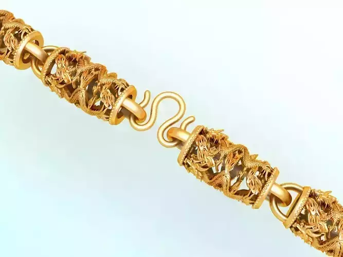 Dragon necklace  - Chain necklaces - Dragon bracelet 3D print model