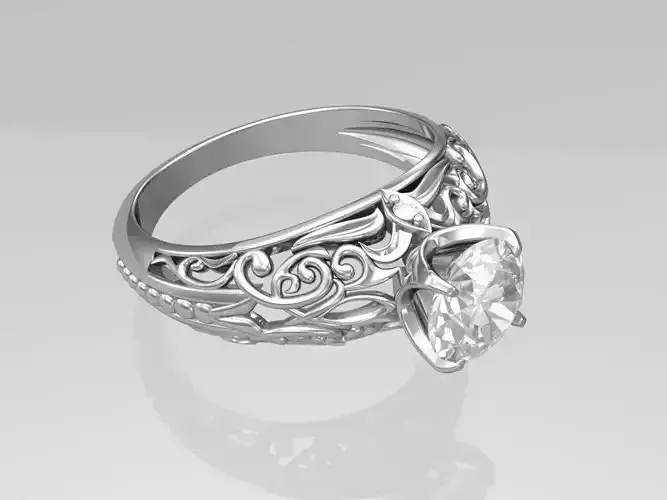 Ornamental engagement ring