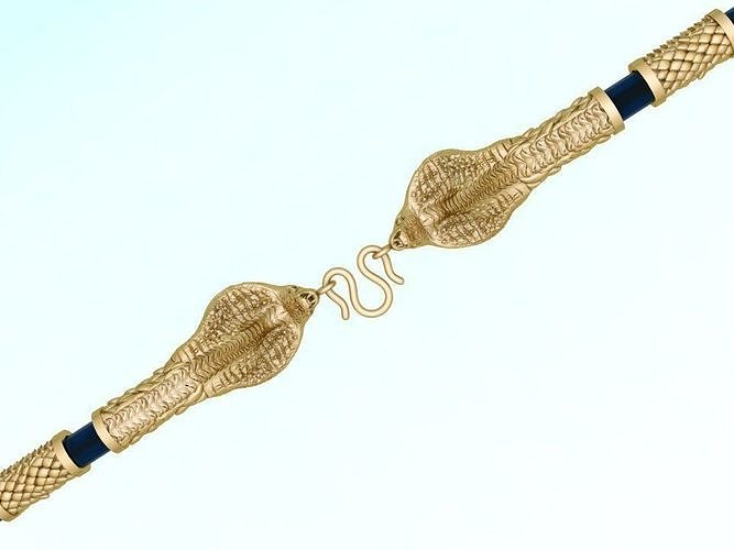 Snake necklace - Snake pendant - Wrap leather cord 3D print model
