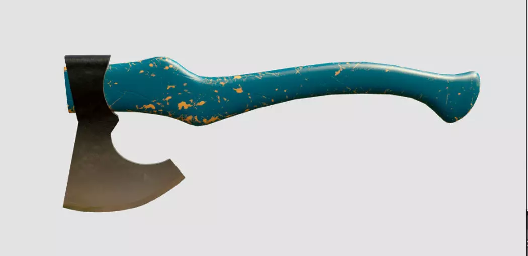 old axe Low-poly 3D model